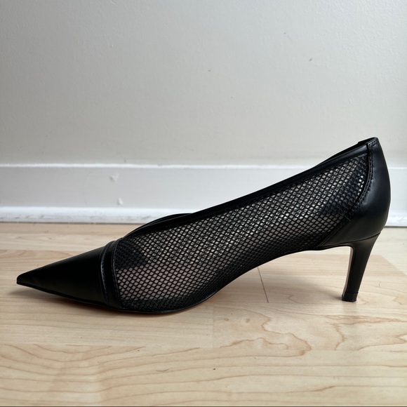 Zara pointy toe kitten heel pumps with mesh detail - Picture 10 of 12
